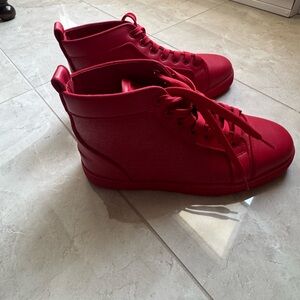 Red High-Top Sneakers
